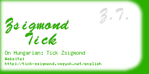 zsigmond tick business card